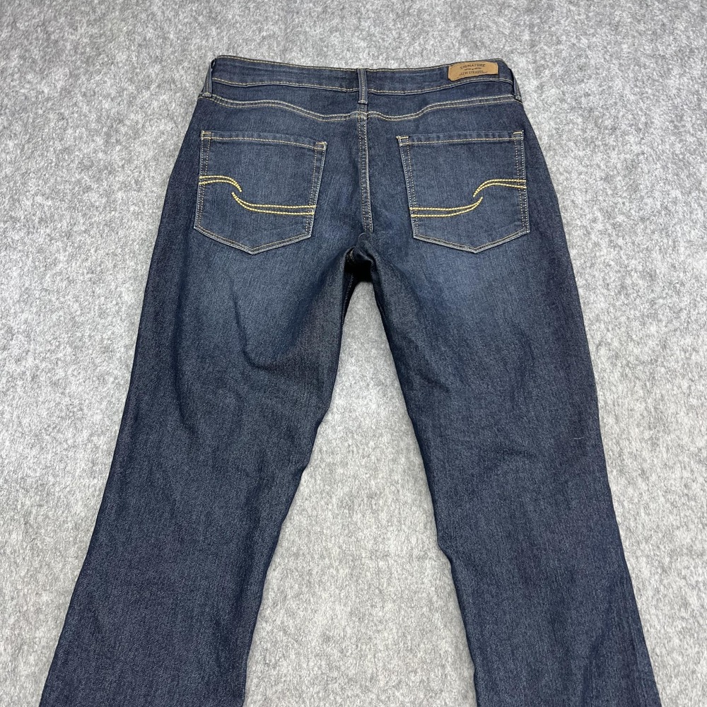 Signature Levi Strauss Jeans Women 10M Blue Modern Straight Stretch Denim Pants - Picture 9 of 16